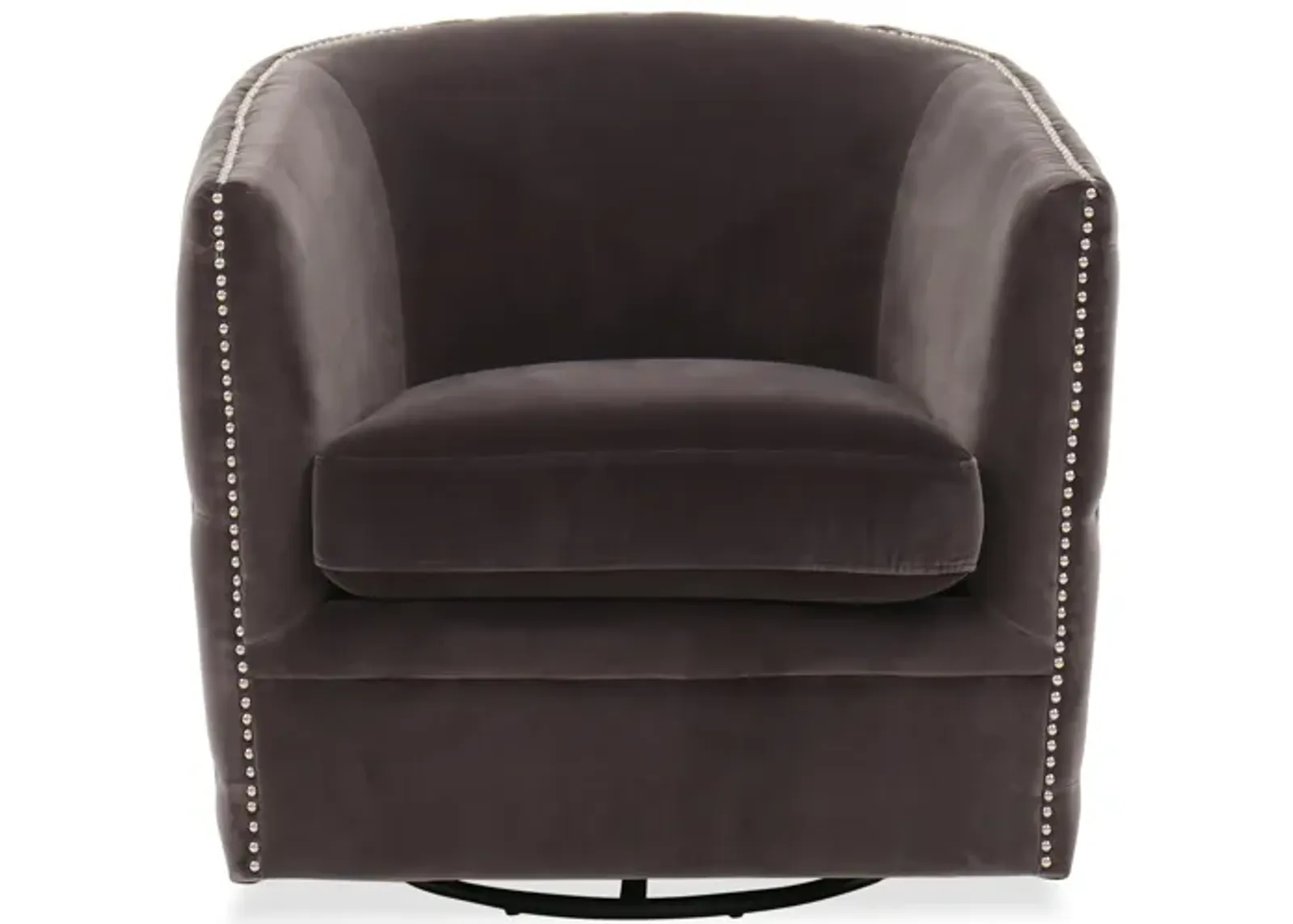 Luxe Gray Velvet Accent Chair