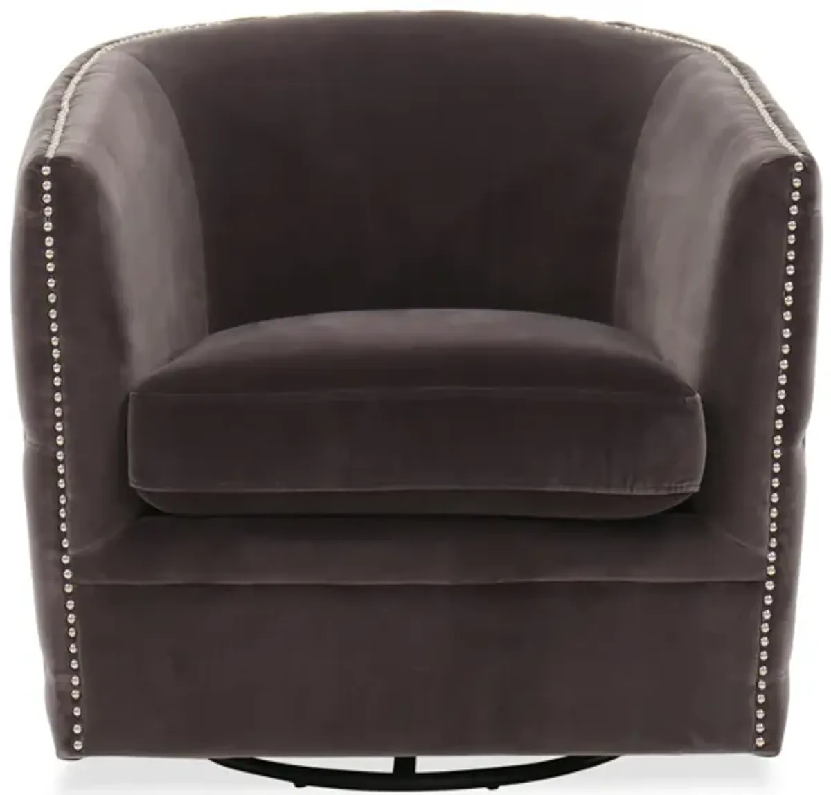 Luxe Gray Velvet Accent Chair