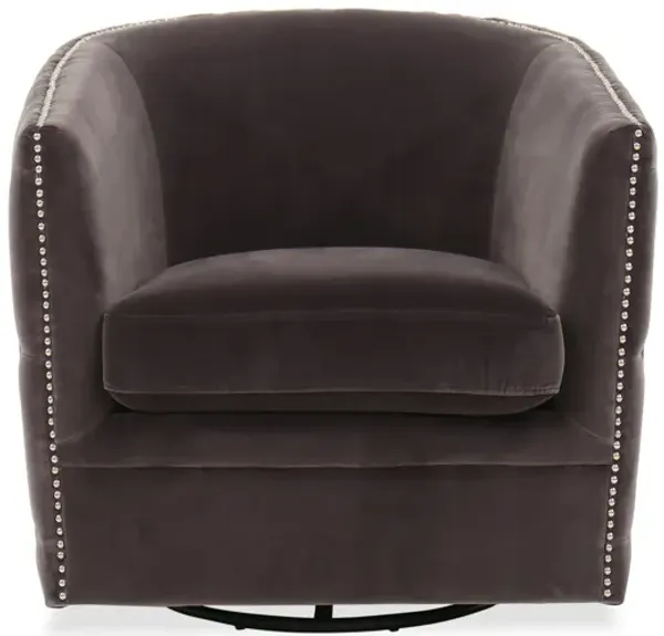 Luxe Gray Velvet Accent Chair