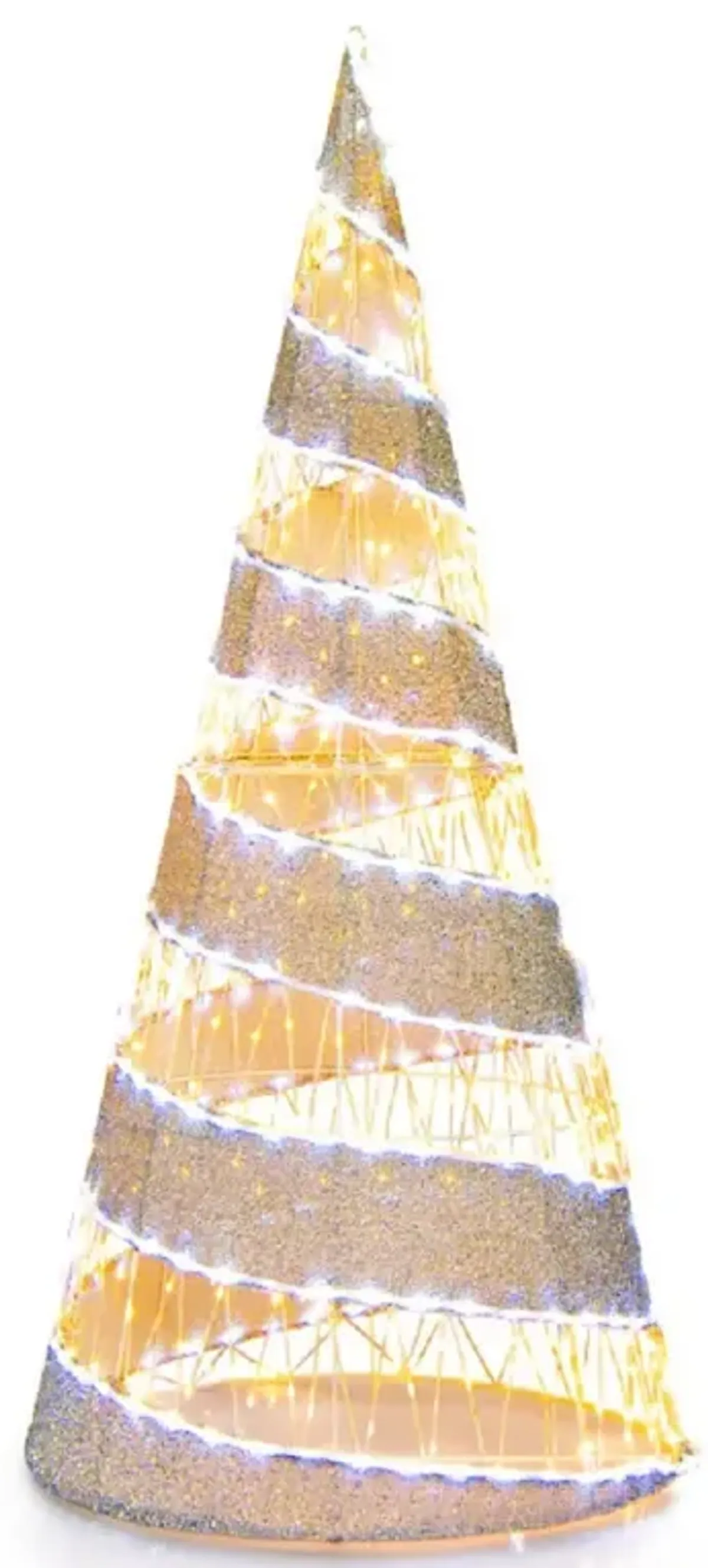 5 Feet Pre-lit Christmas Cone Tree with 300 Warm White and 250 Cold White LED Lights