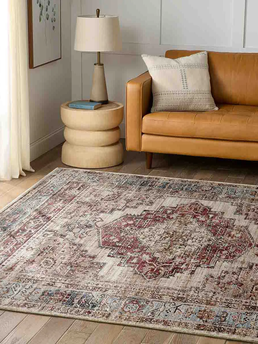 Leila Emory Red 2'6" x 8' Runner Rug