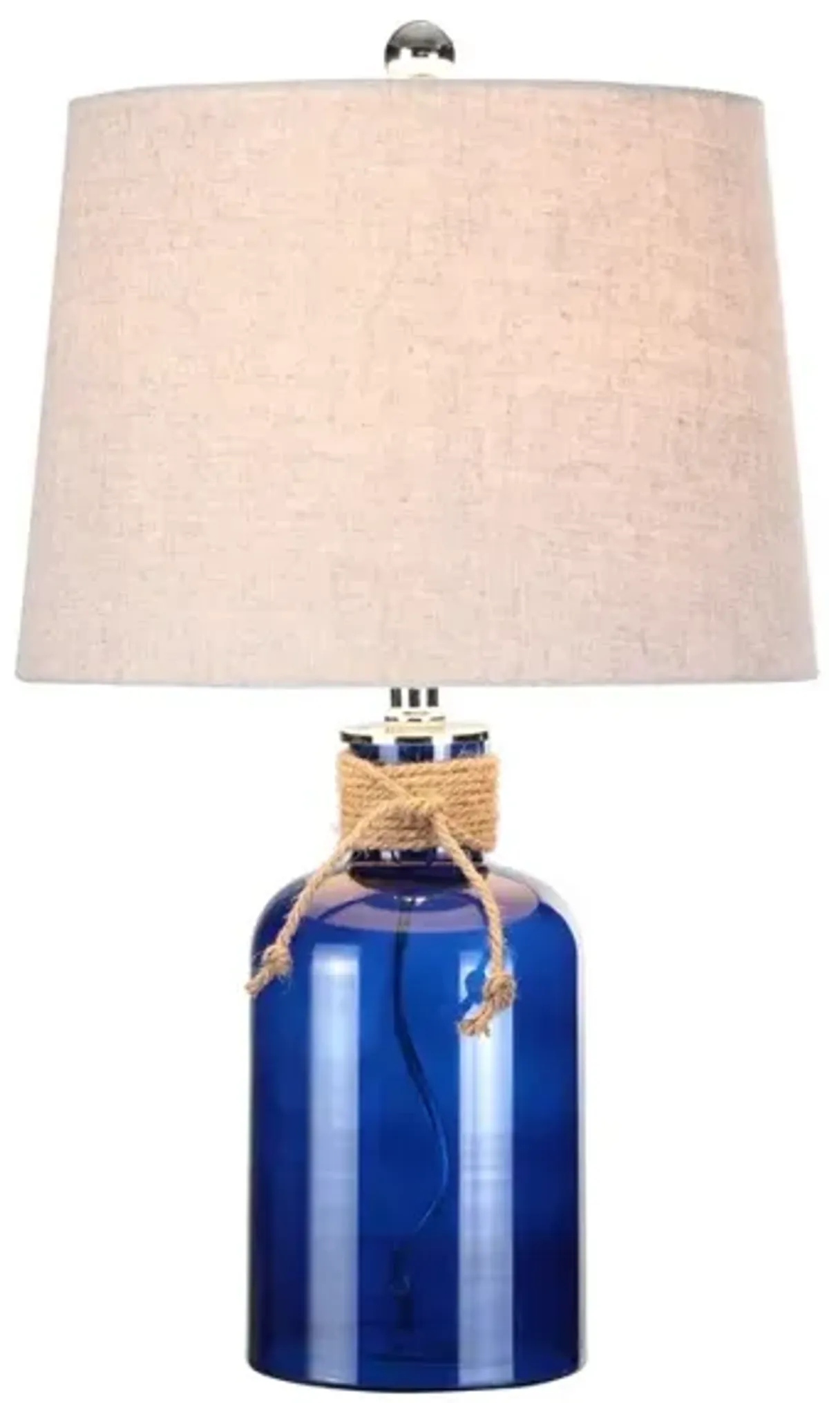 Azure Glass Bottle LED Table Lamp