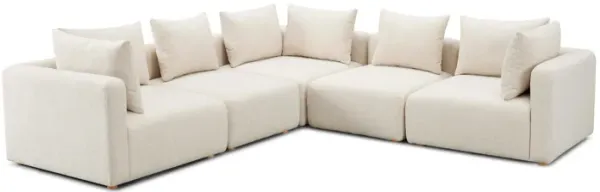 Hangover Sedona Red Textured Fabric 5-Piece Modular L-Sectional