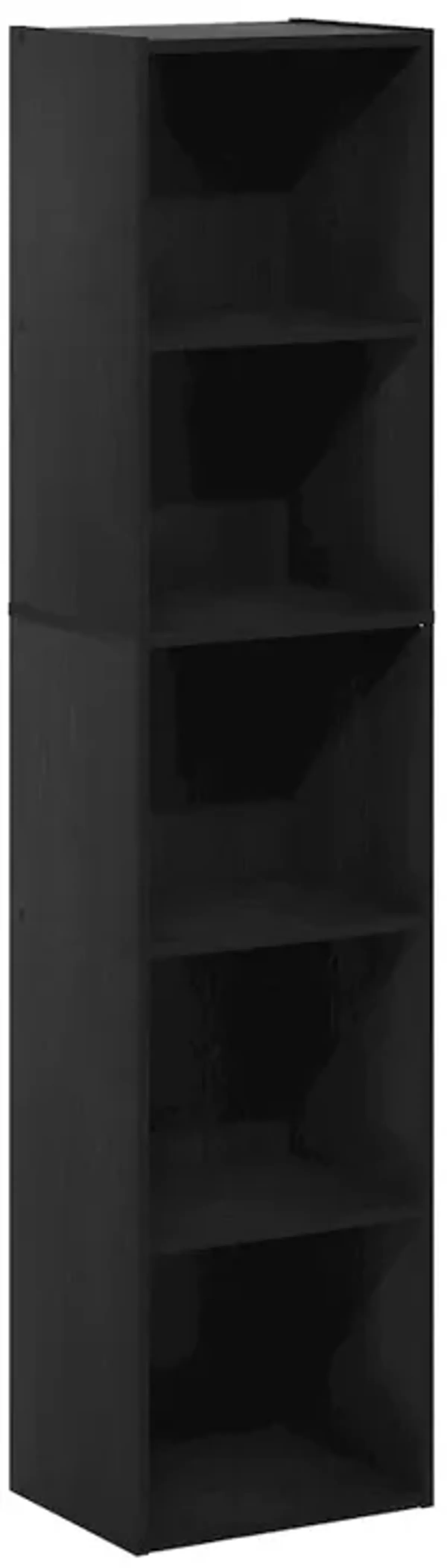 Furinno Pasir 5-Tier Open Shelf Bookcase, Blackwood