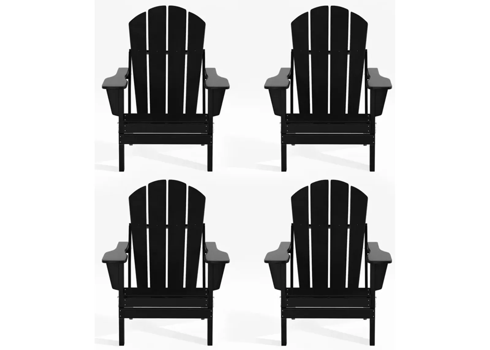 WestinTrends Outdoor Patio Folding Adirondack Chair (Set of 4)