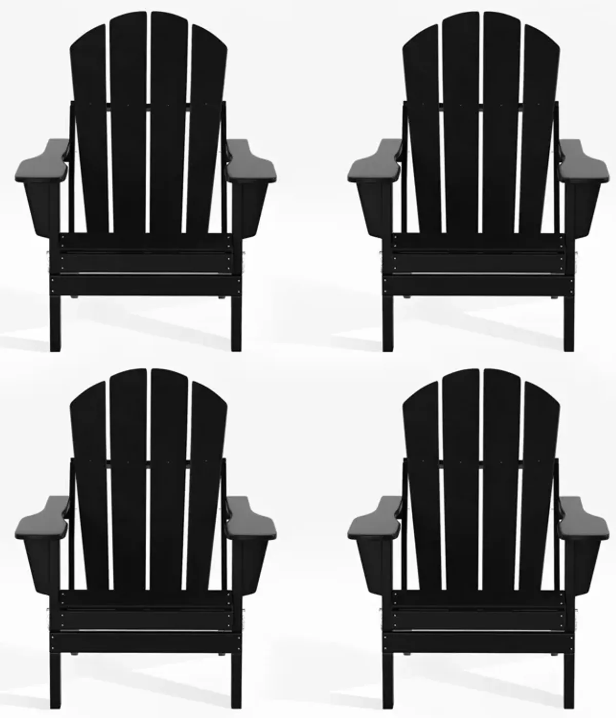 WestinTrends Outdoor Patio Folding Adirondack Chair (Set of 4)