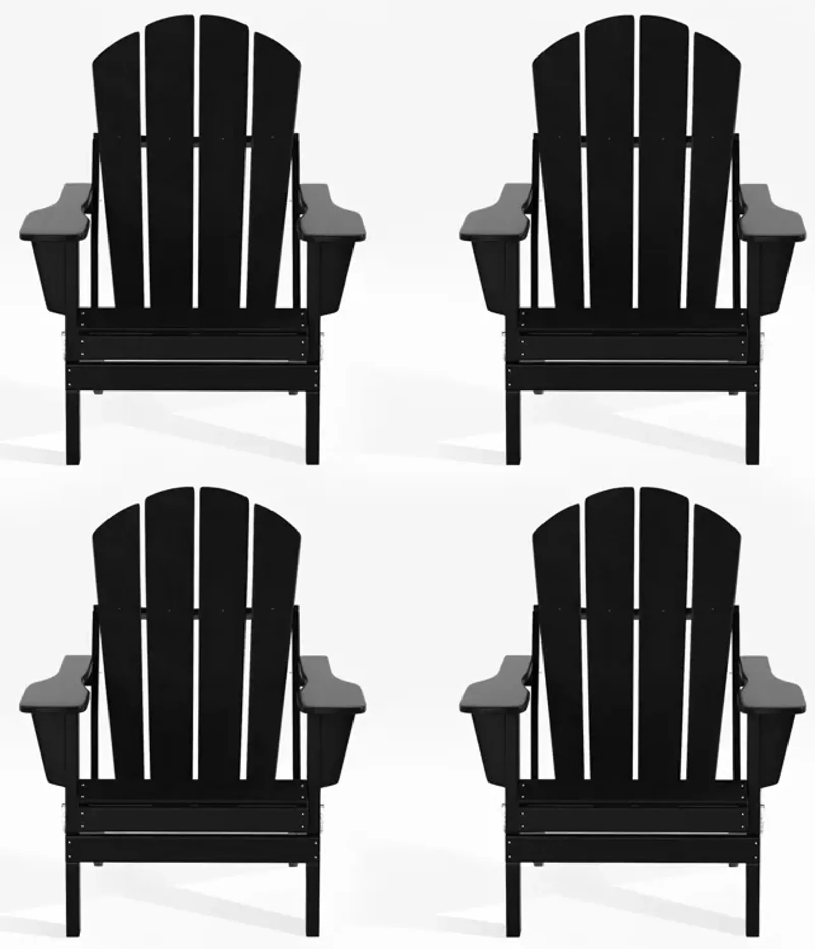 WestinTrends Outdoor Patio Folding Adirondack Chair (Set of 4)