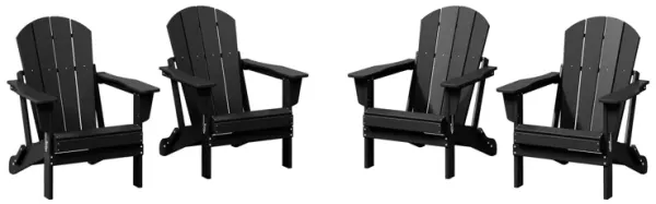 WestinTrends Westintrends 4-Piece set outdoor folding Poly Adirondack chair