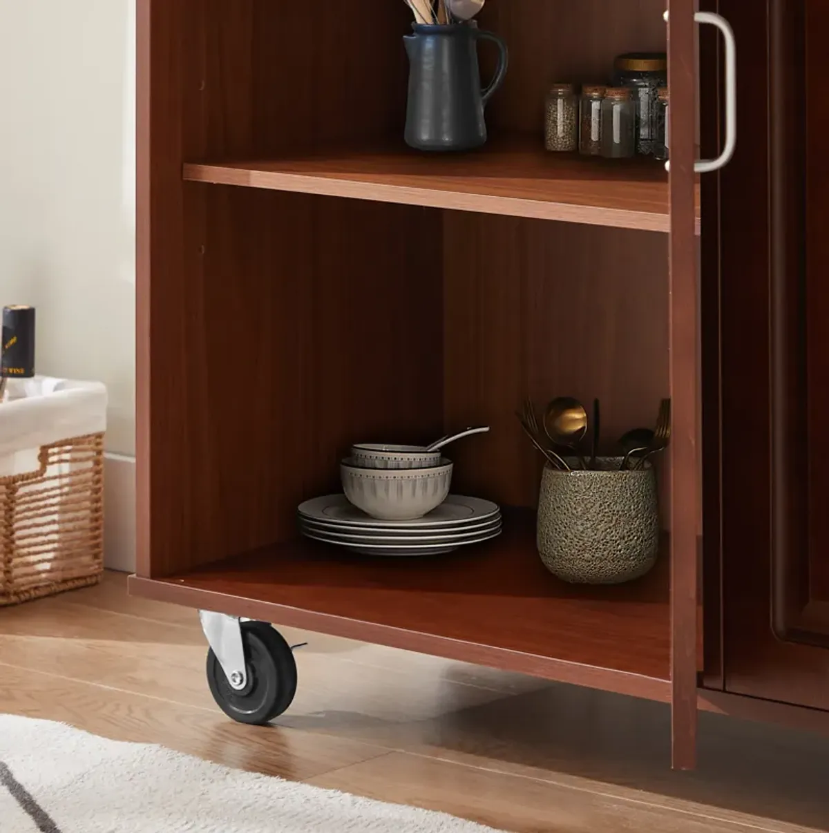 Streamdale Mobile Kitchen Island Cart With 2 drawers