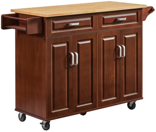 Streamdale Mobile Kitchen Island Cart With 2 drawers
