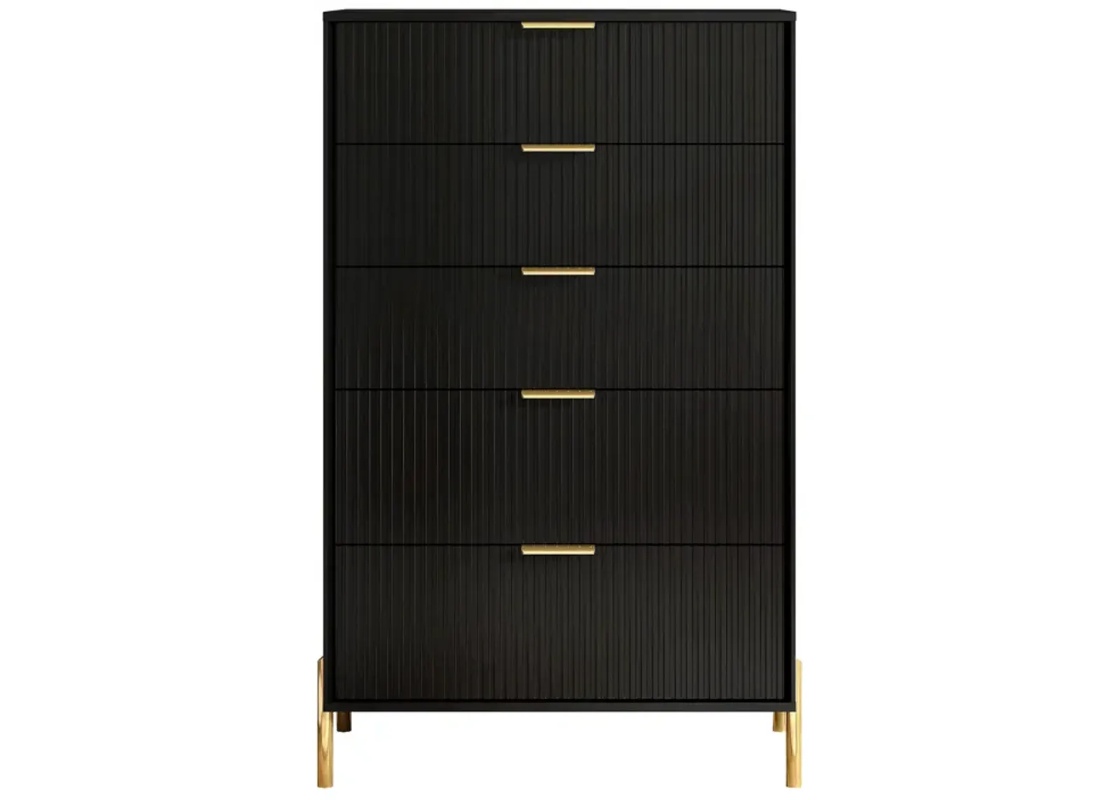 FESTIVO Modern 30" 5-Drawer Dresser Chest with Metal Handles