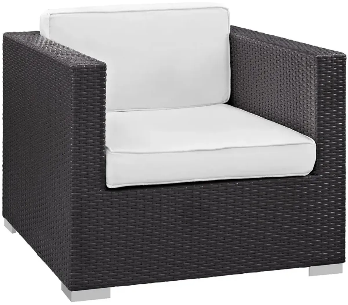 Venice 8 Piece Outdoor Patio Sofa Set - Espresso White