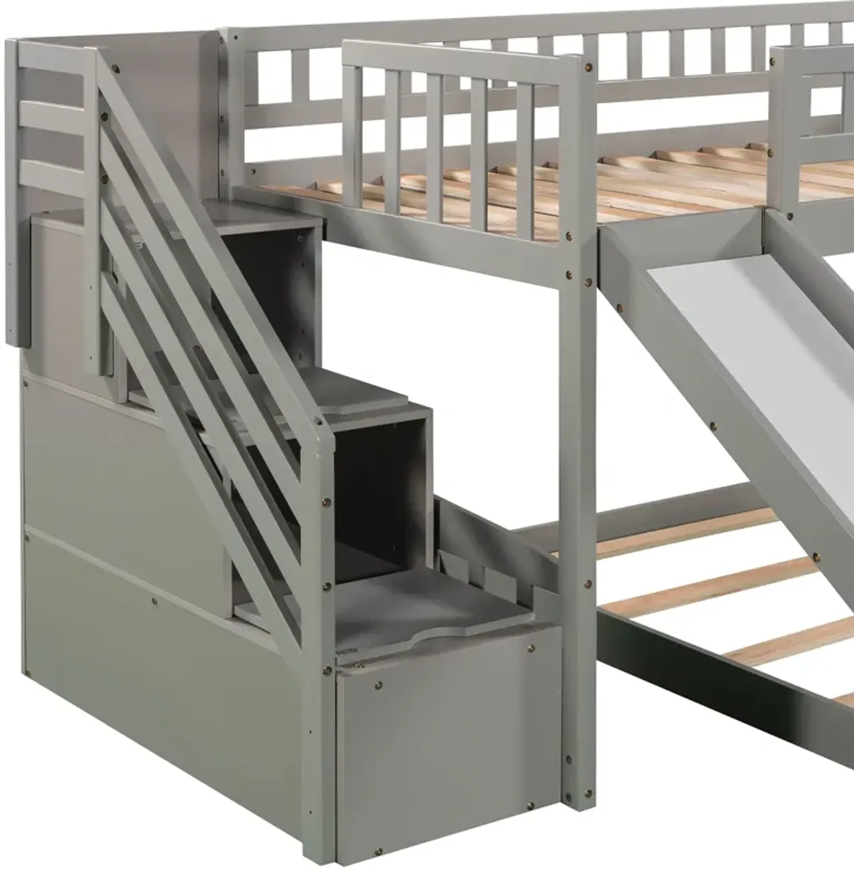 Merax Bunk Bed with Two Drawers and Slide