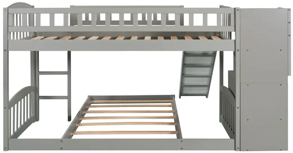 Merax Bunk Bed with Two Drawers and Slide