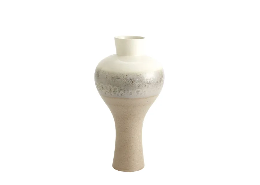 Cream Rises Swell Vase- Small