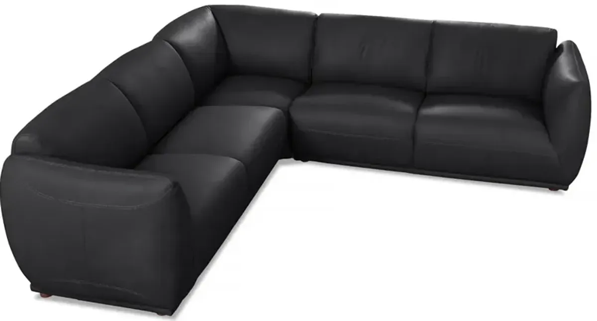 Moon Top Grain Leather Symmetrical Sectional