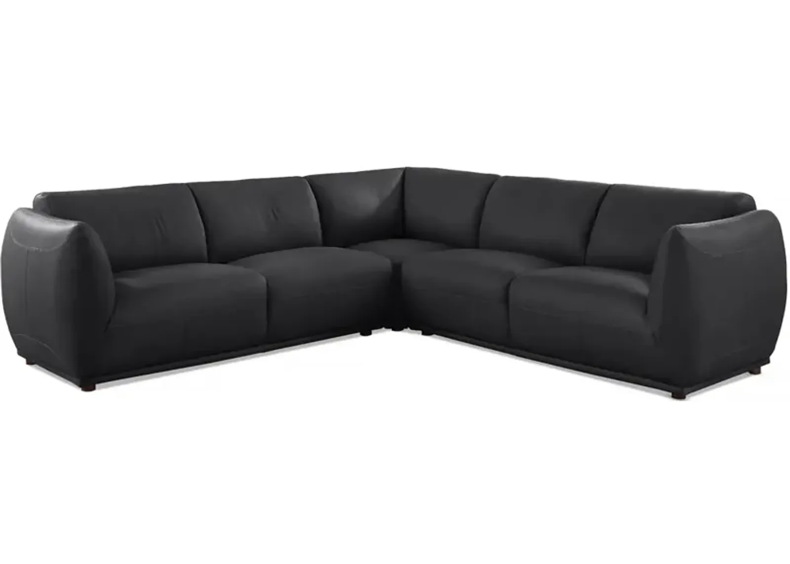 Moon Top Grain Leather Symmetrical Sectional