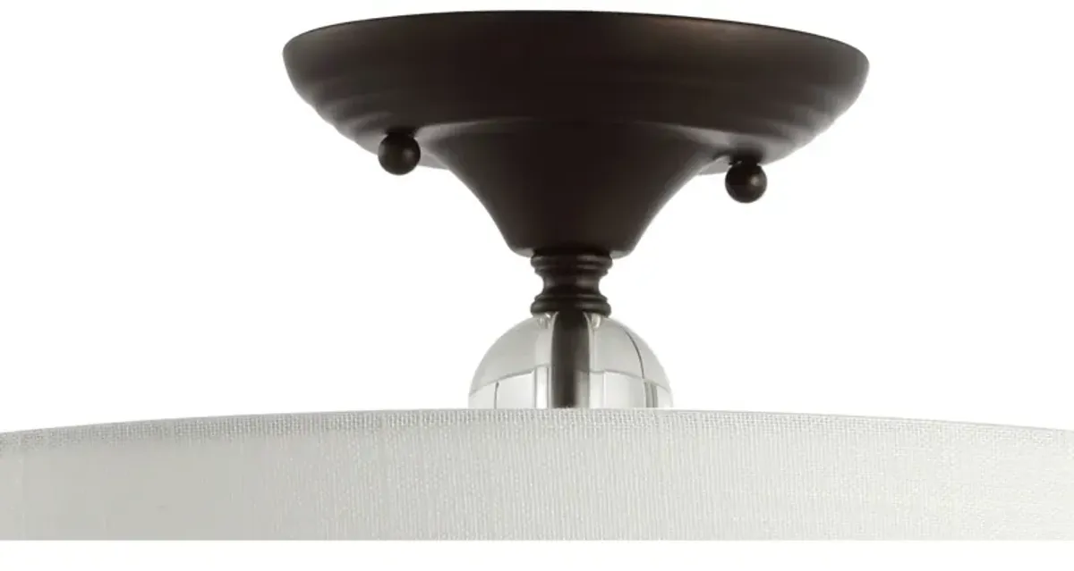 Marc Metal/Crystal LED Semi Flush Mount