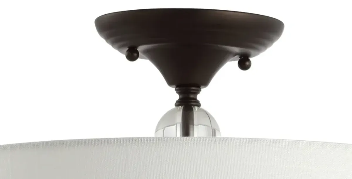 Marc Metal/Crystal LED Semi Flush Mount