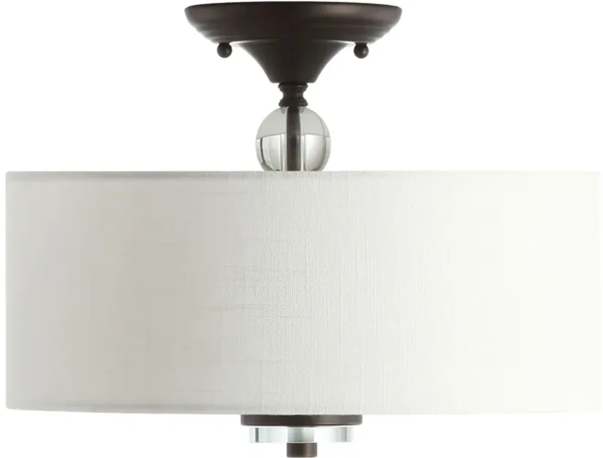 Marc Metal/Crystal LED Semi Flush Mount