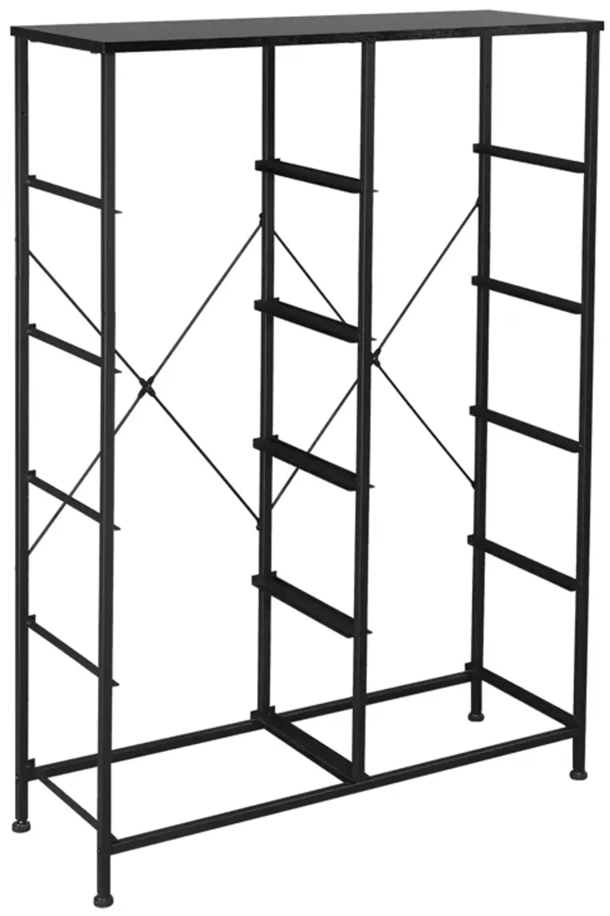 10-Drawer Non-Woven Storage Cabinet, Cationic Cloth Surface, Black Wood Grain and Iron Frame