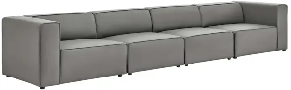 Mingle Vegan Leather 4-Piece Sectional Sofa