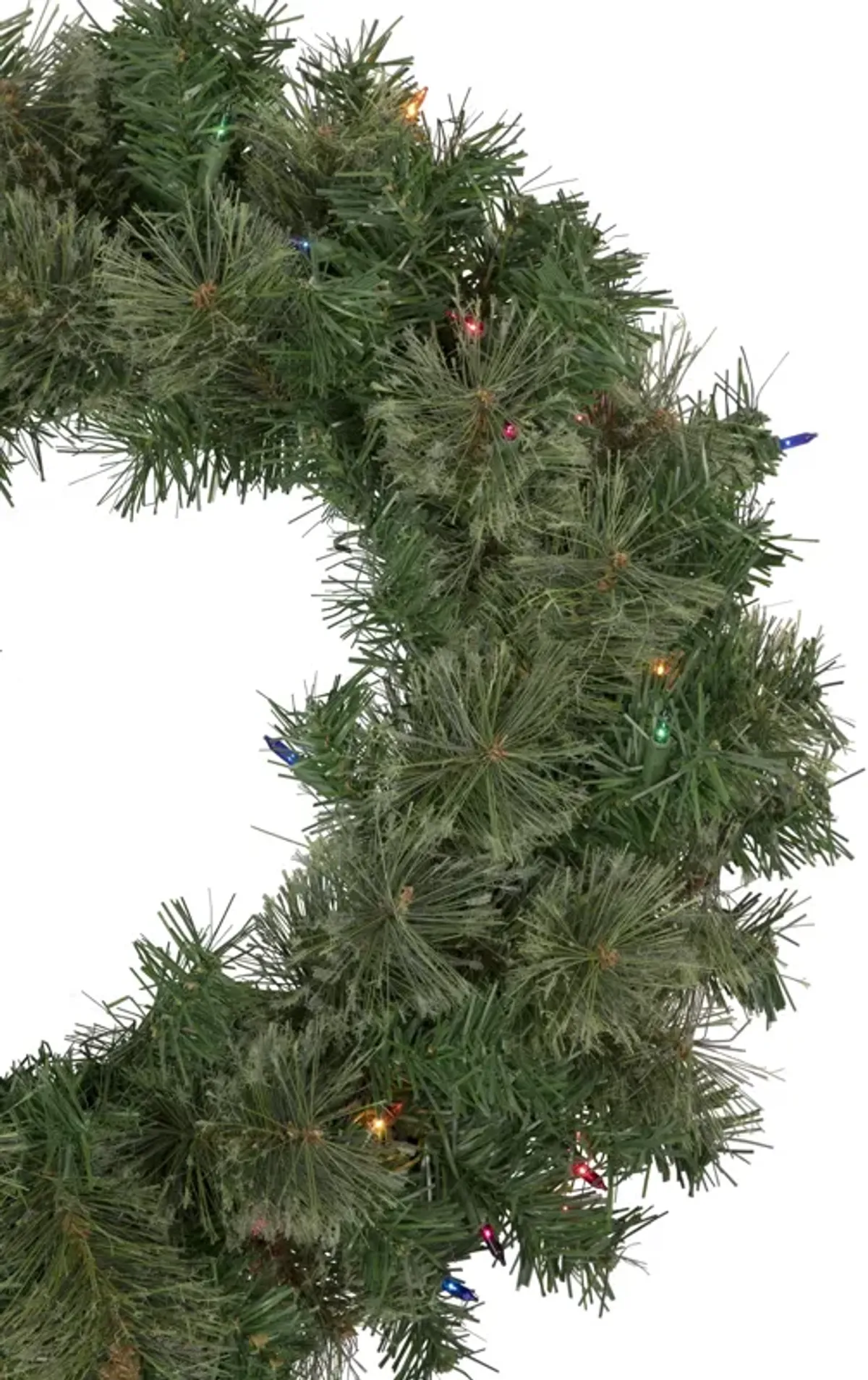 Pre-Lit Oregon Cashmere Pine Artificial Christmas Wreath  24-Inch  Multi Lights