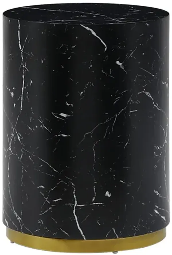 Streamdale 15.75" Round Side Table For Living Room Fully Assembled Black