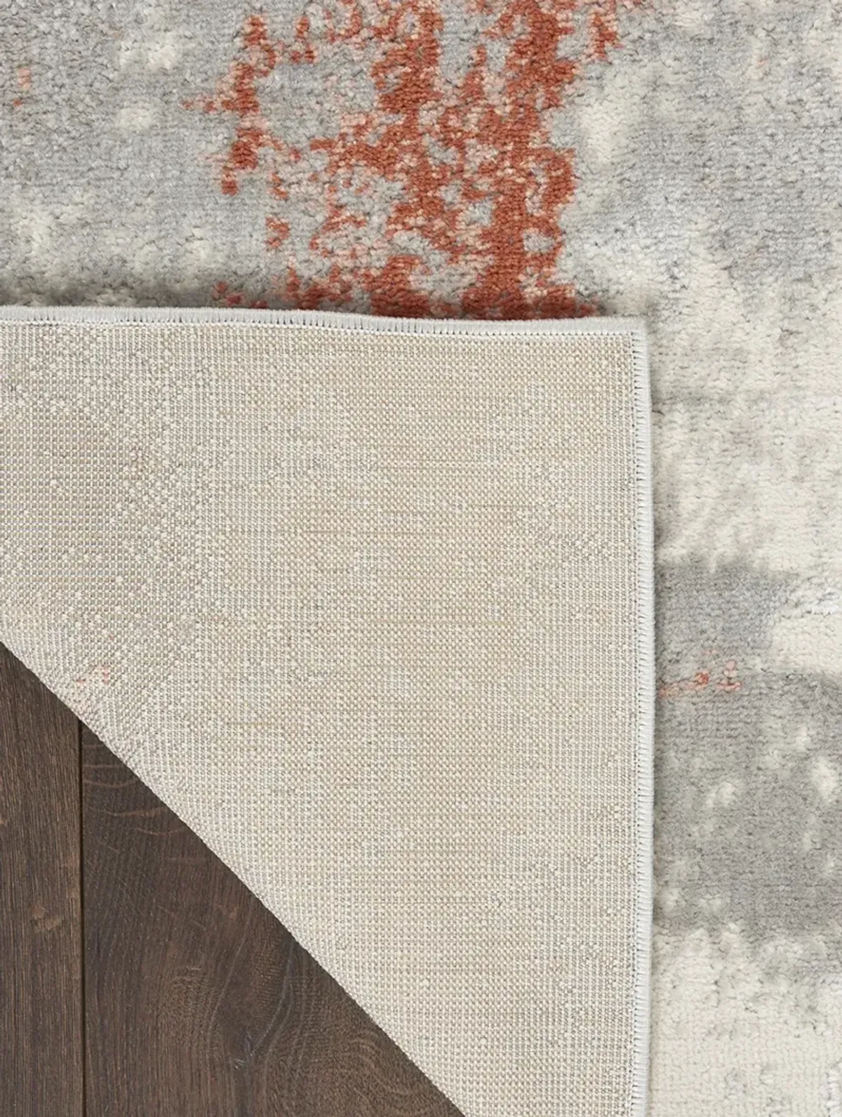 Elation ETN06 Gray/Brick 2'3" x 7'6" Rug