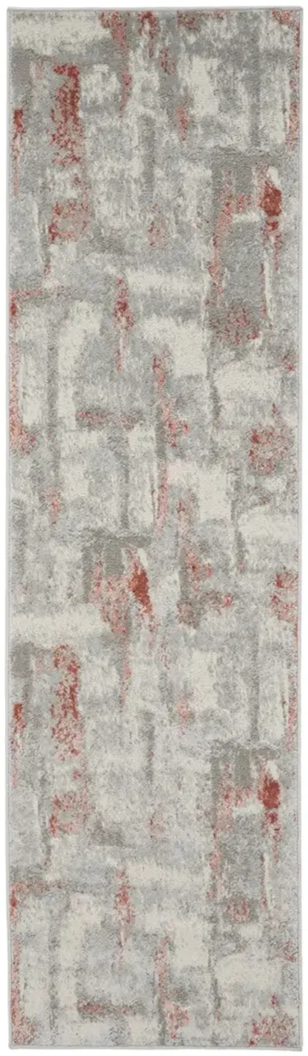 Elation ETN06 Gray/Brick 2'3" x 7'6" Rug