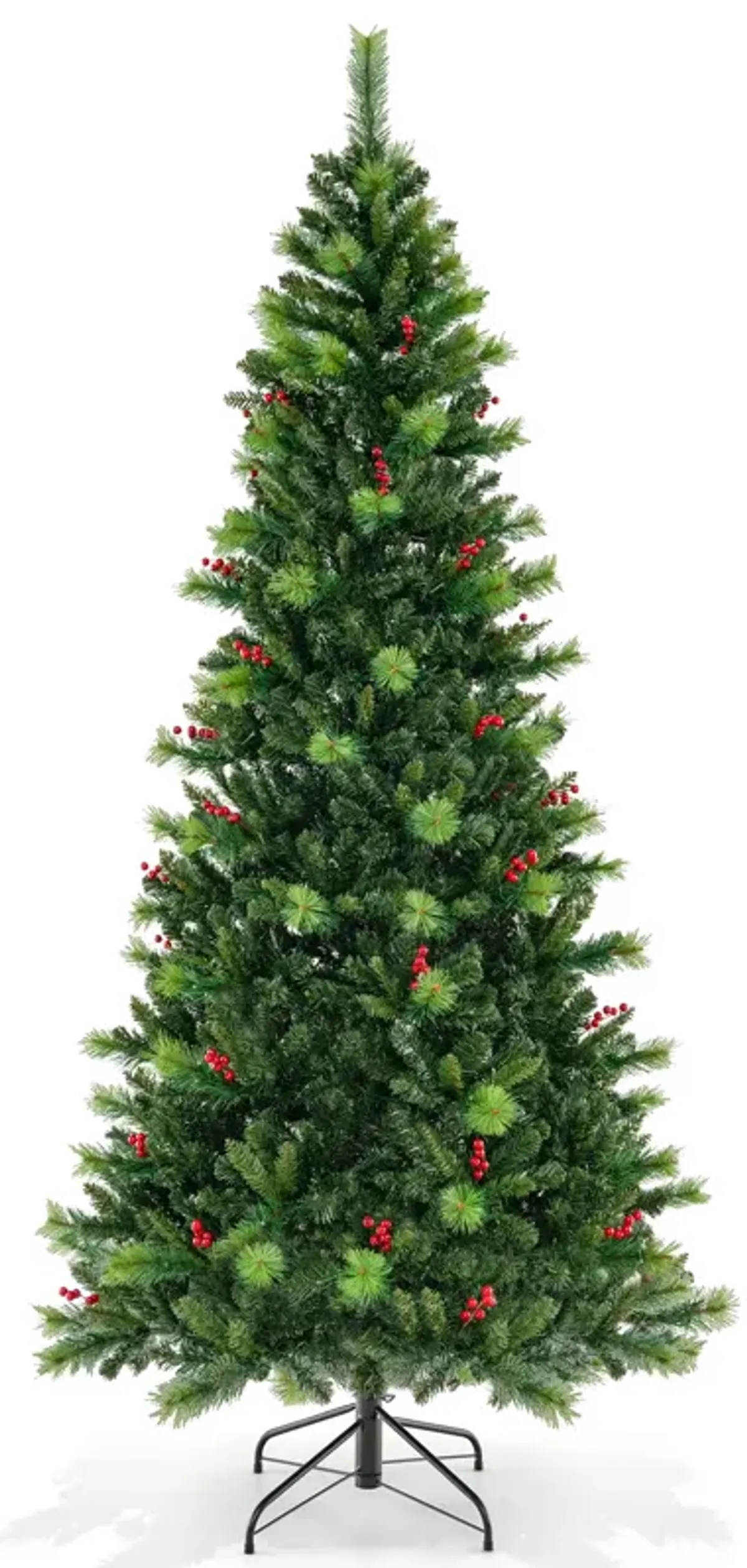 Pre-Lit Artificial Christmas Tree with 300/400/500 LED Lights-8 ft