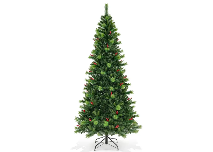 Pre-Lit Artificial Christmas Tree with 300/400/500 LED Lights-8 ft