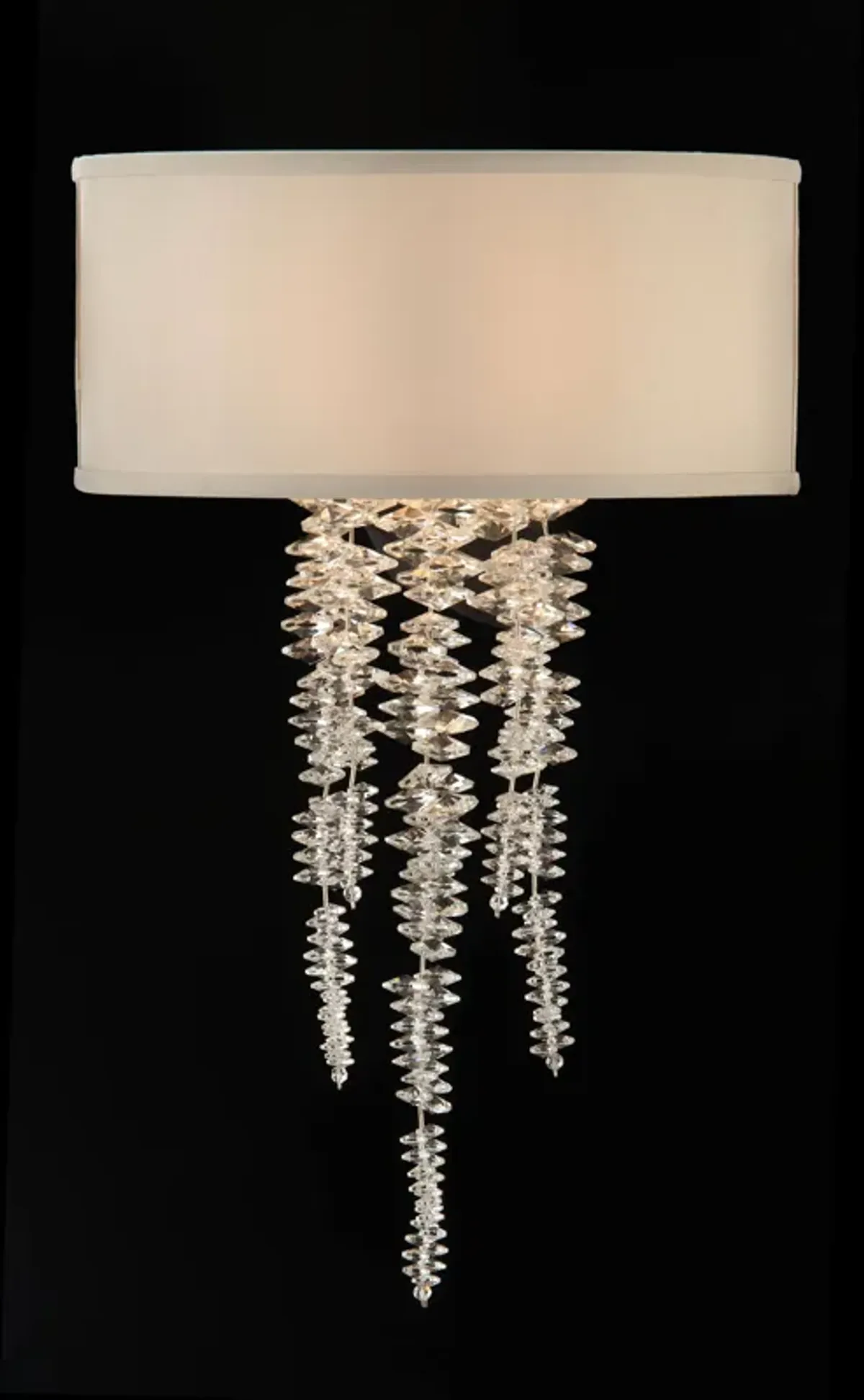 Cascading Crystal Waterfall One-Light Sconce