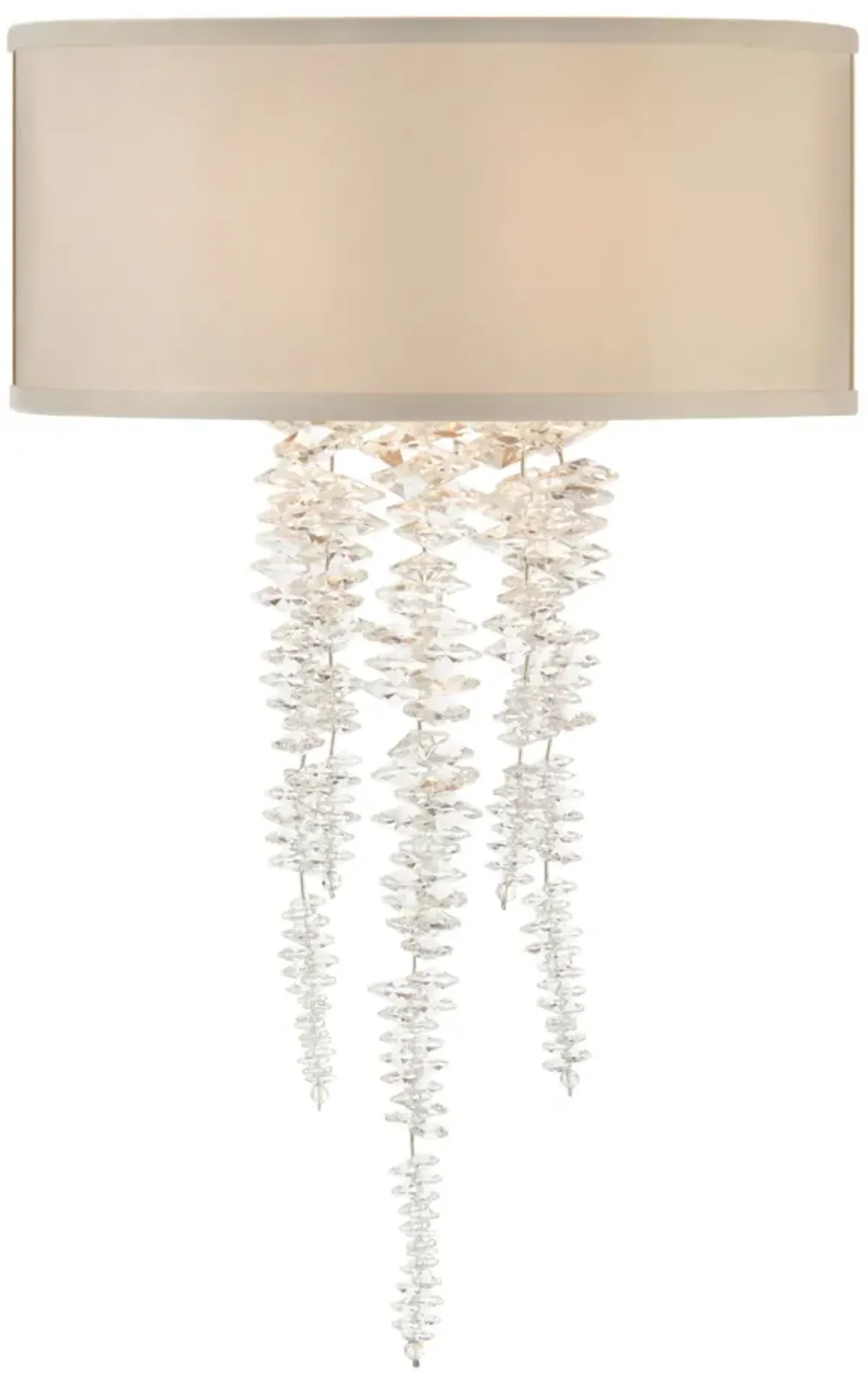 Cascading Crystal Waterfall One-Light Sconce