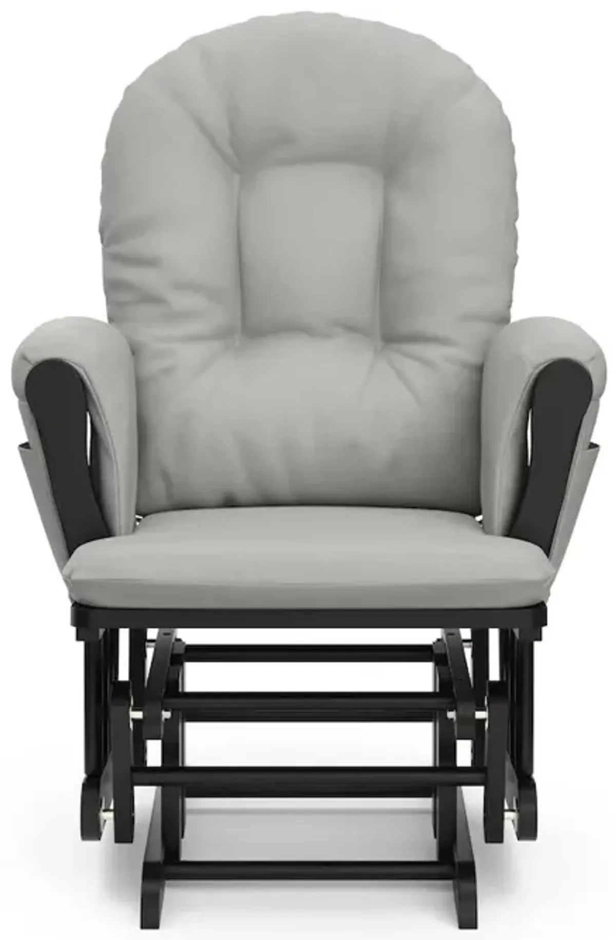 Storkcraft Hoop Glider and Ottoman - Black with Light Gray