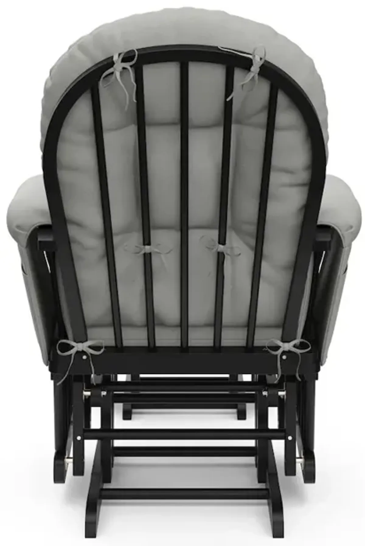 Storkcraft Hoop Glider and Ottoman - Black with Light Gray