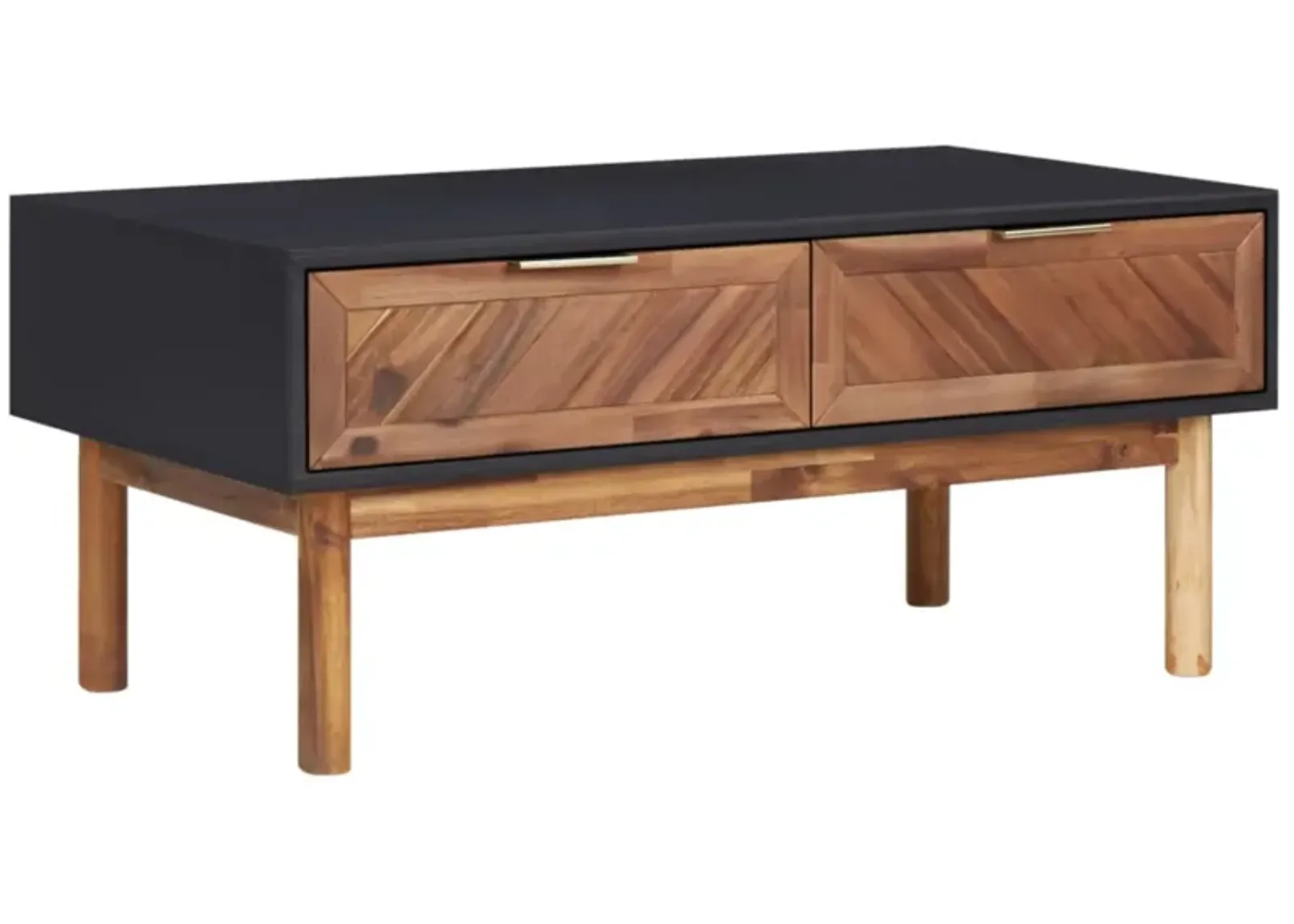 vidaXL Coffee Table 35.4"x19.7"x15.7" Solid Acacia Wood and MDF