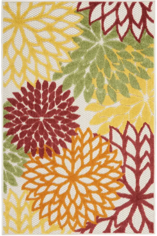 Aloha ALH05 Red/Multicolor 3' x 5' Rug