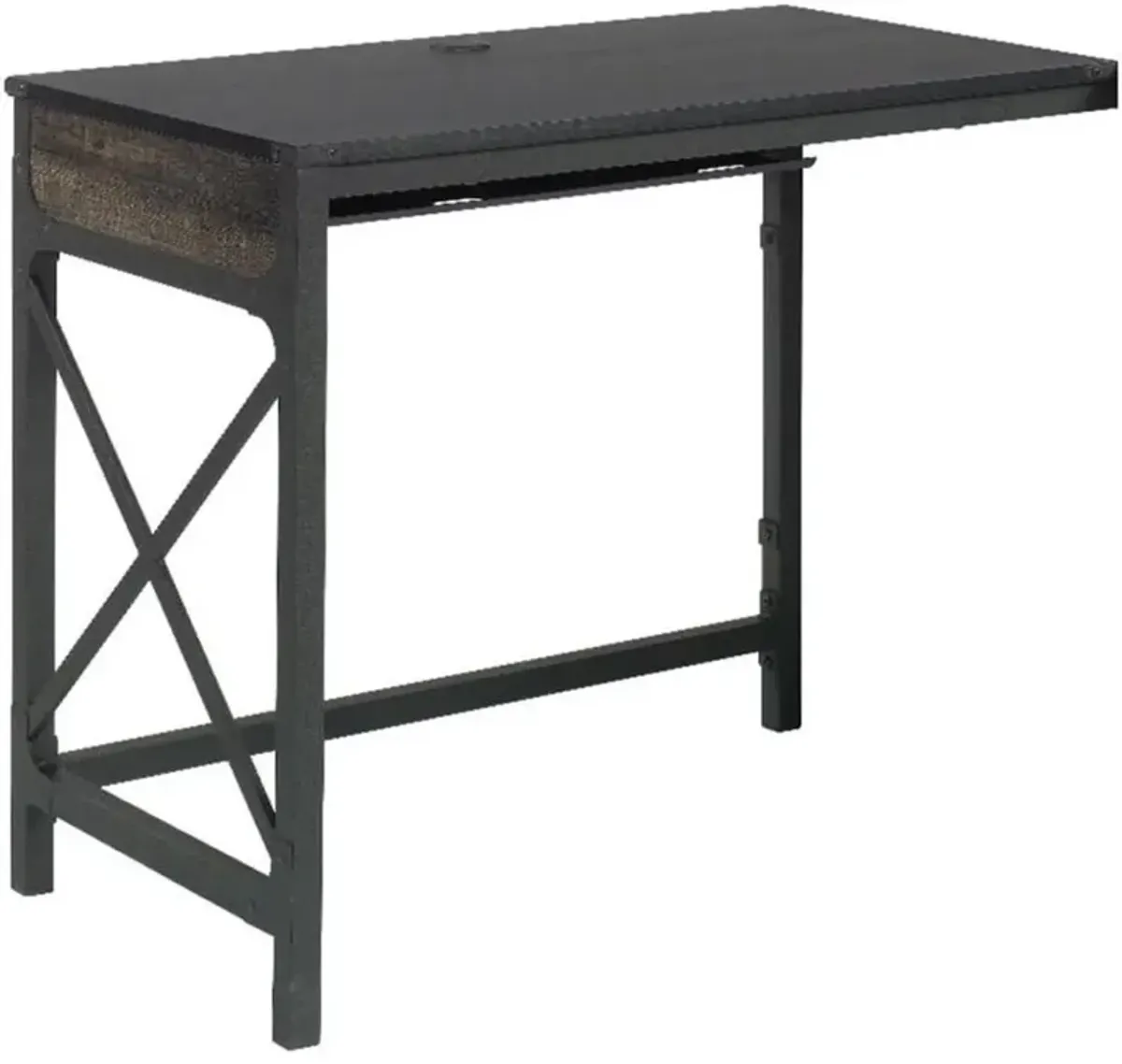 Sauder 36 Commercial Desk Return in Carbon Oak