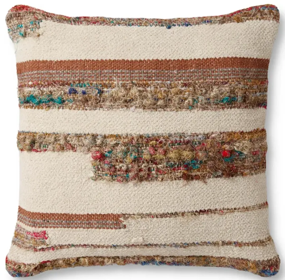 PLL0074 Ivory/Multi 22"x22" Polyester Pillow
