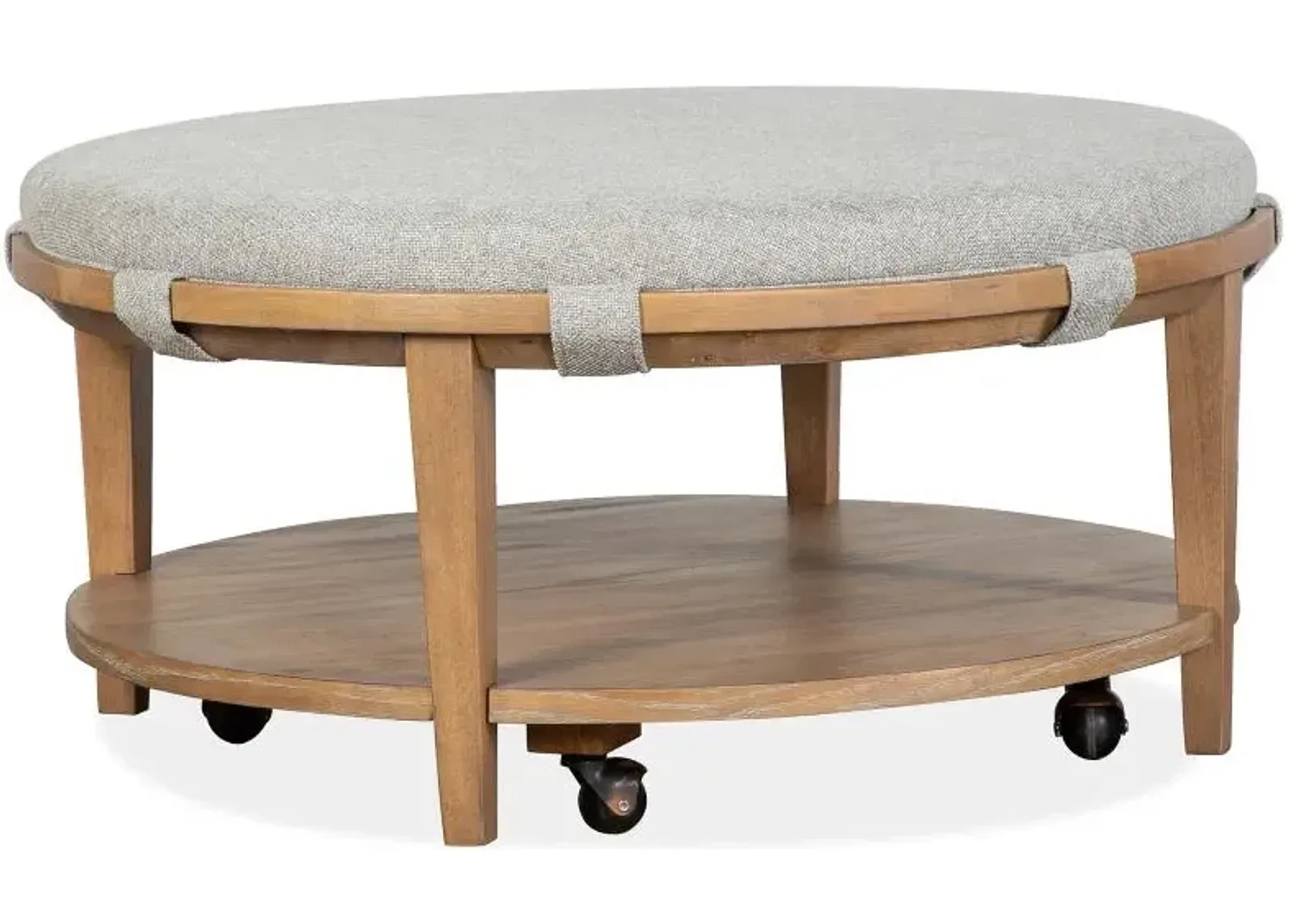 Lindon Round Upholstered Cocktail Table