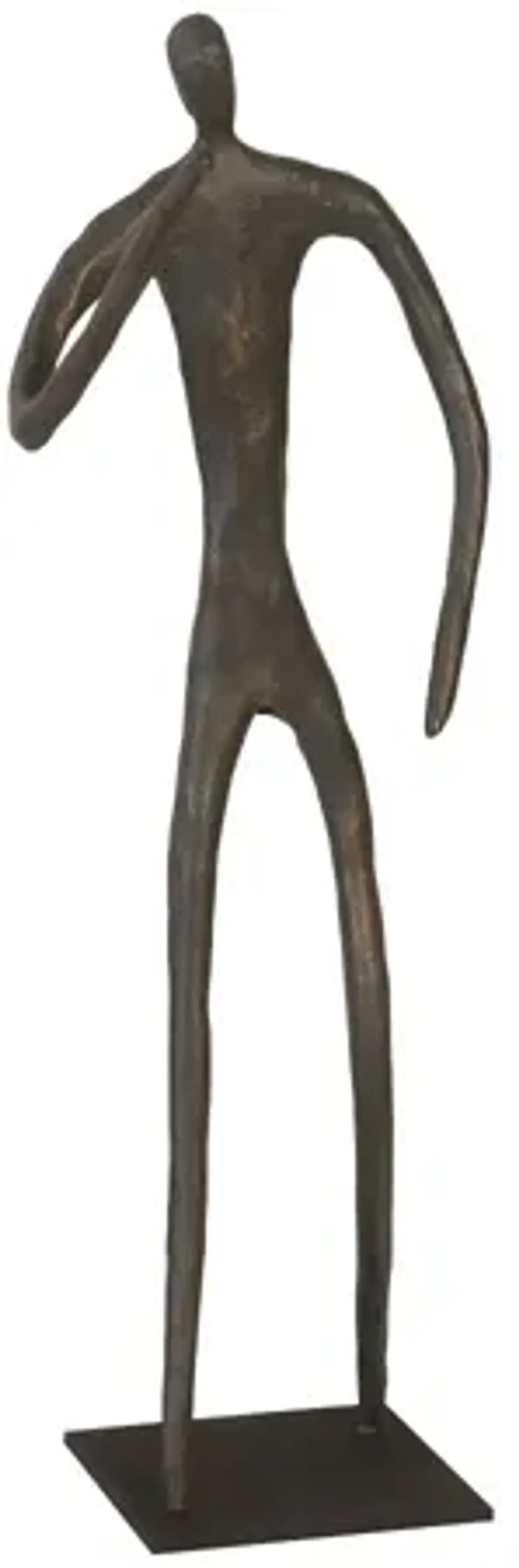 Abstract Elbow Bent Figure on Metal Base