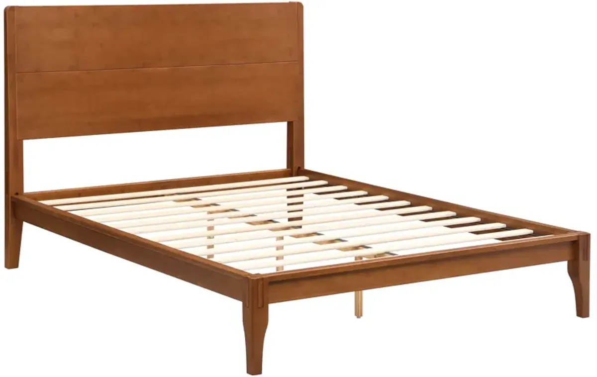 Merax Modern Bamboo Platform Bed with Headboard