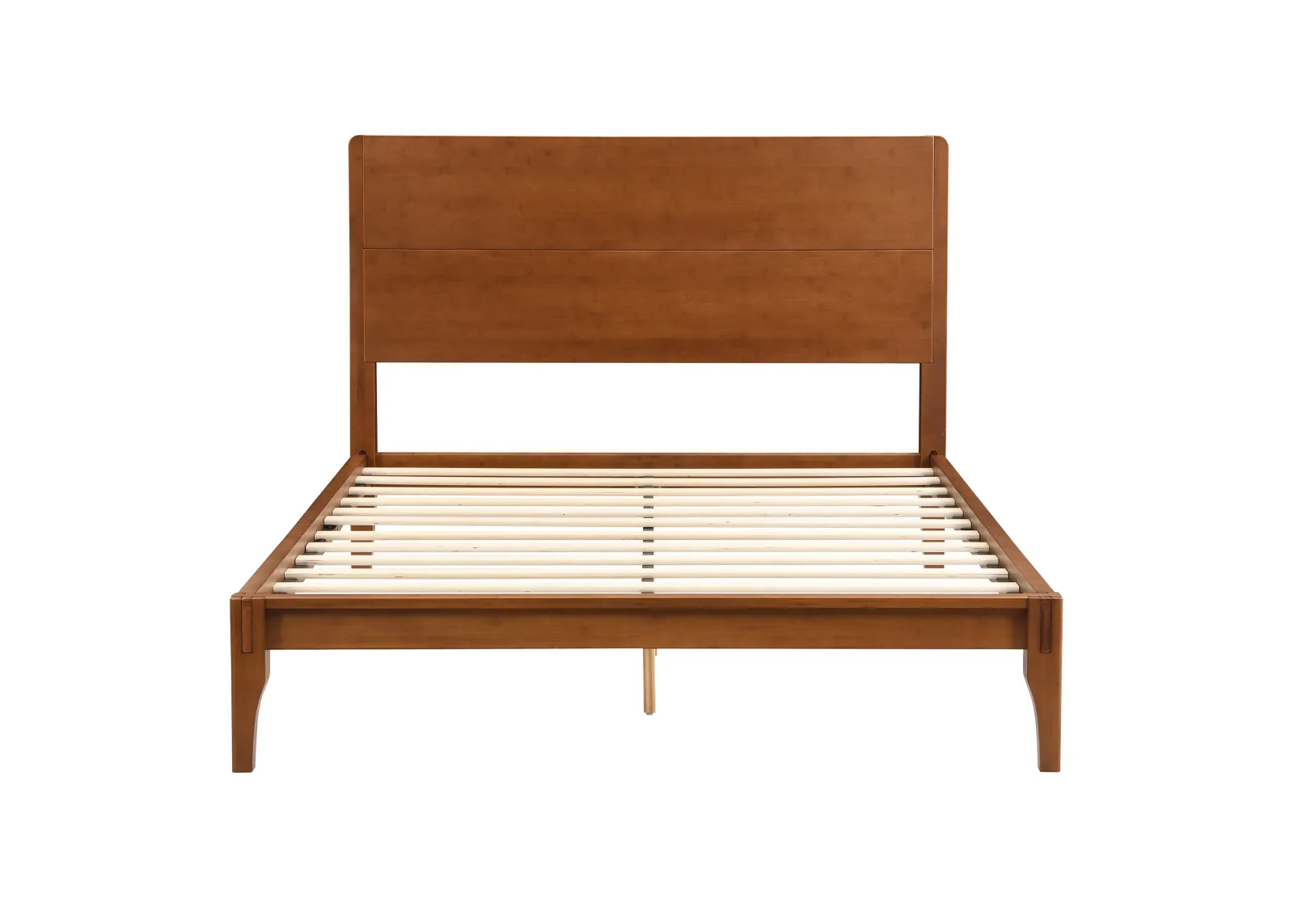 Merax Modern Bamboo Platform Bed with Headboard