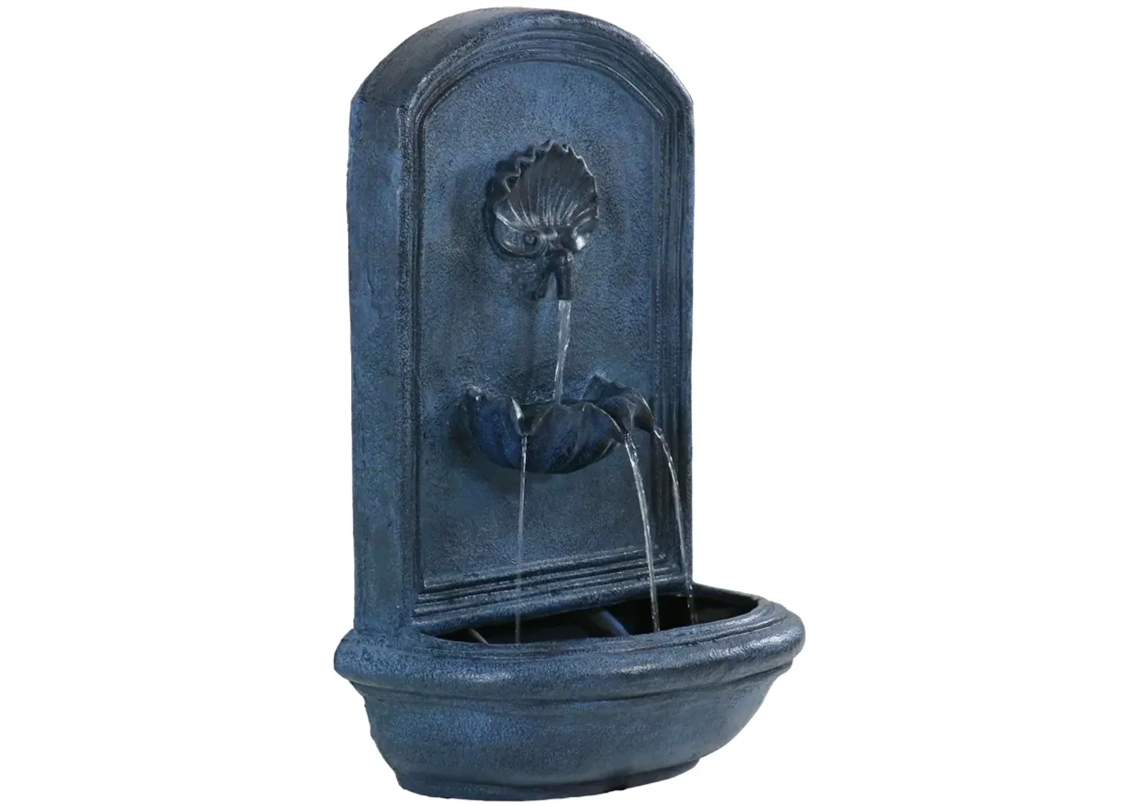 Sunnydaze Seaside Polystone Outdoor Wall Fountain