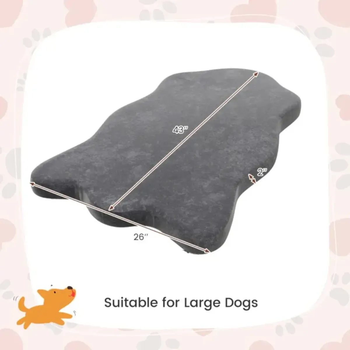 Hivvago Orthopedic Dog Bed with Memory Foam Support for Large Dogs