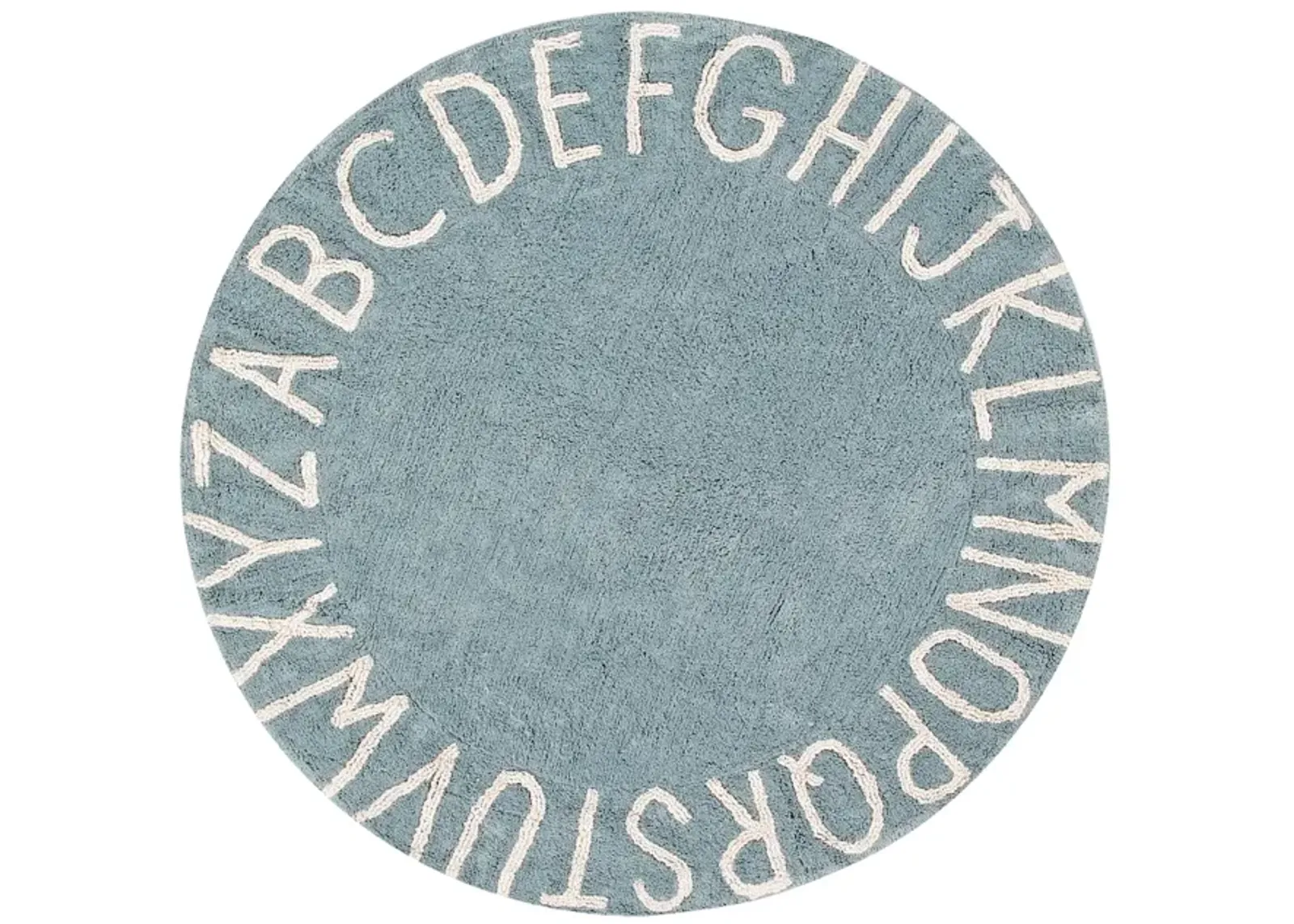 Washable rug Round ABC Vintage Blue-Natural