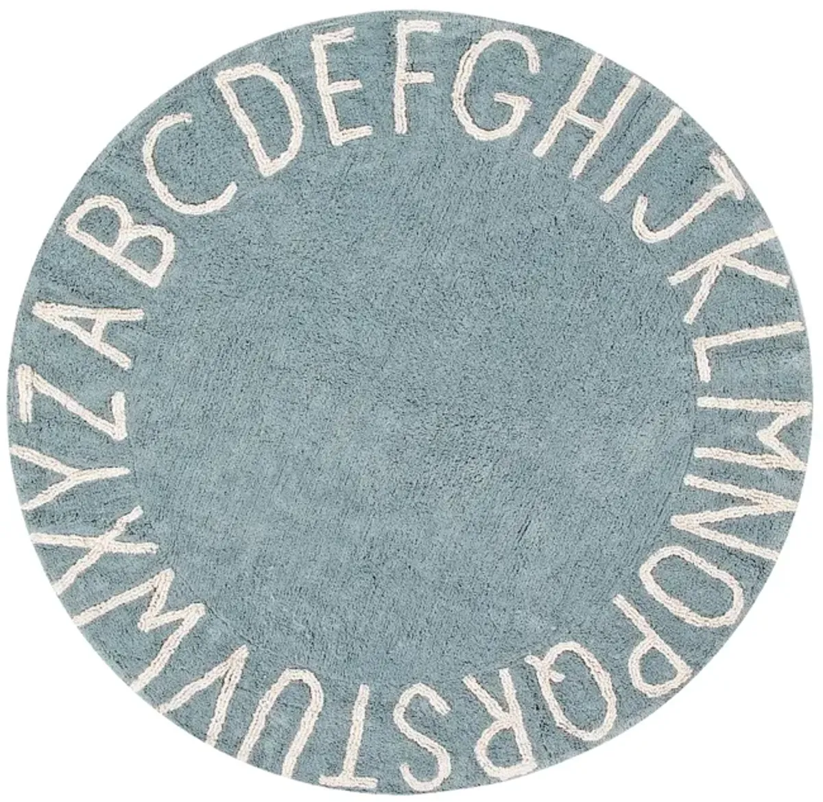 Washable rug Round ABC Vintage Blue-Natural