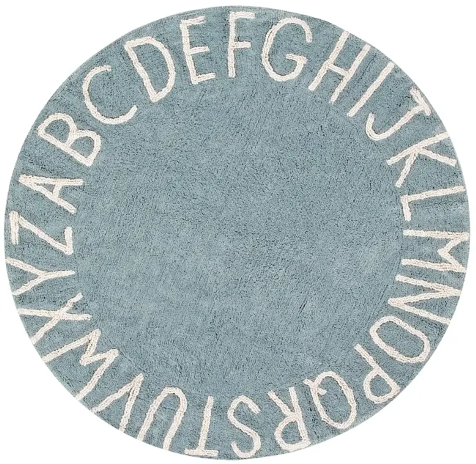 Washable rug Round ABC Vintage Blue-Natural