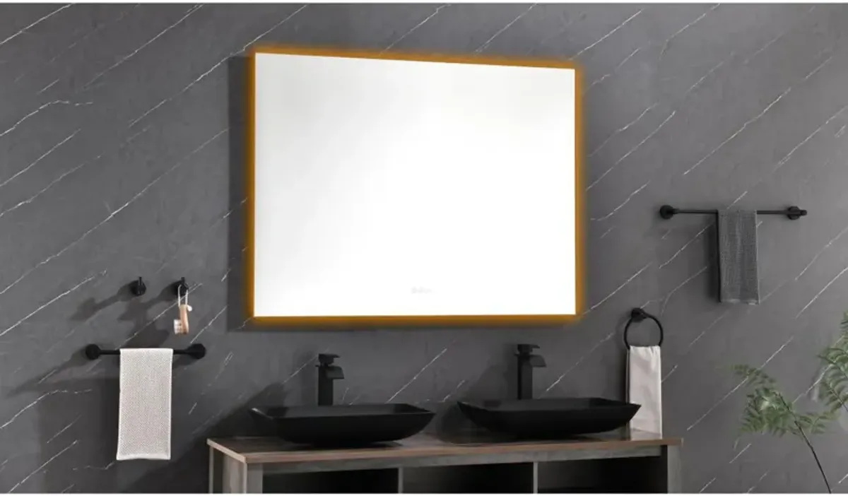 48X 36 Inch LED Mirror Bathroom Vanity Mirror With Backlight, Wall Mount Anti-Fog Memory Large